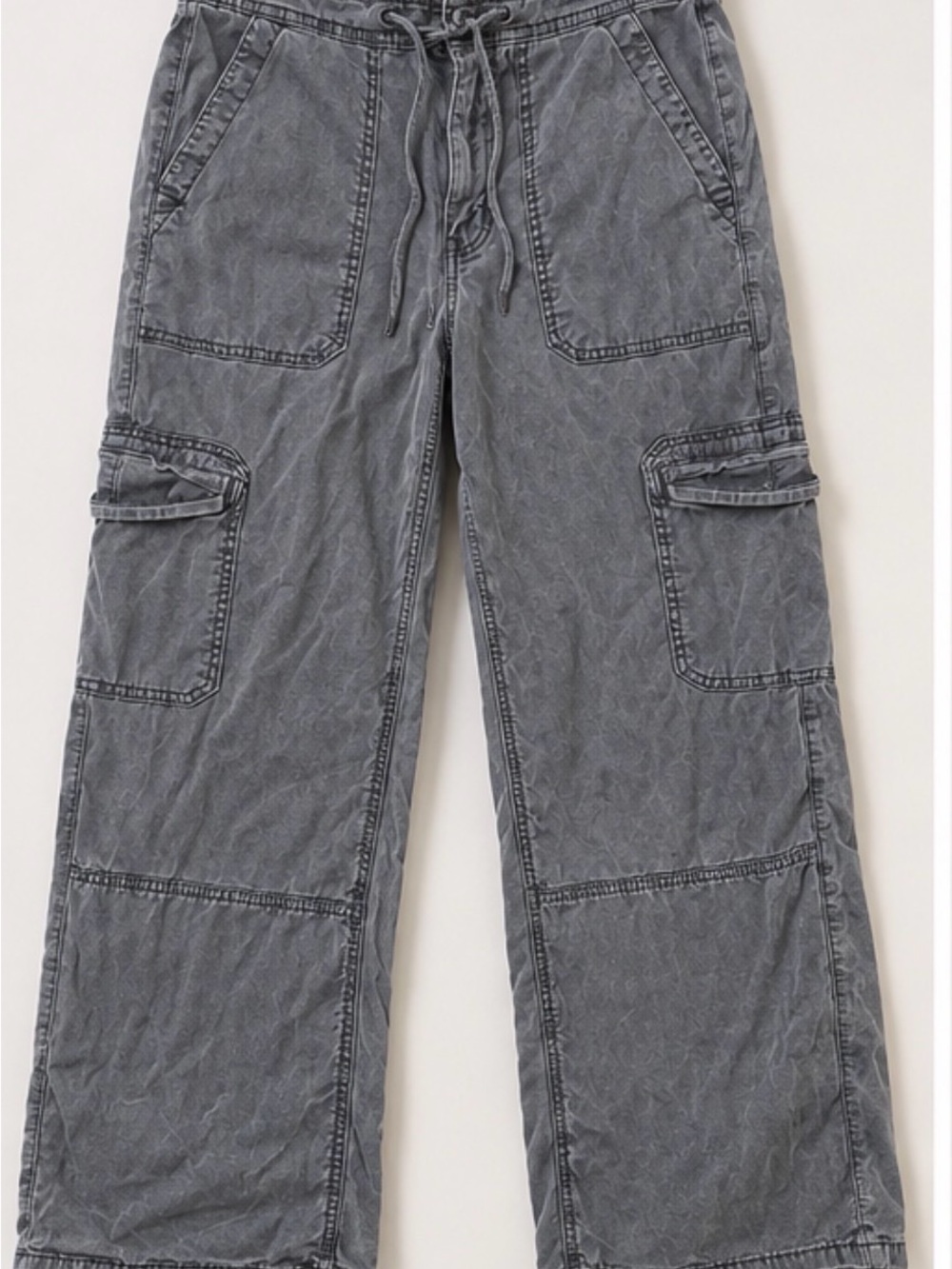 American Eagle Outfitters Gray Washed Cargo Pants
